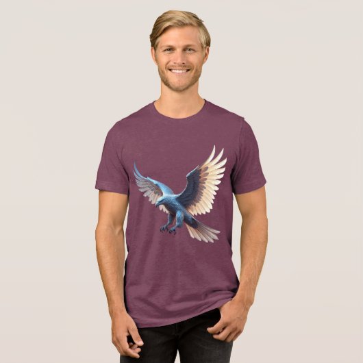 Soaring Crystal Eagle – Symbol of Transformation Tri-Blend Shirt (Voorkant volledig)