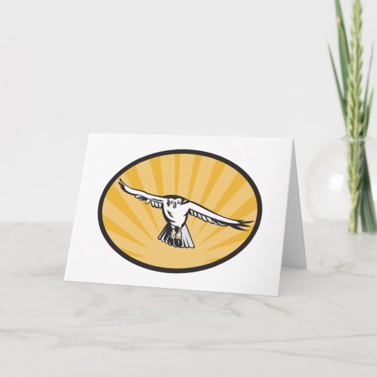 Soaring Falcon Bold Bird of Prey Kaart (Voorkant)