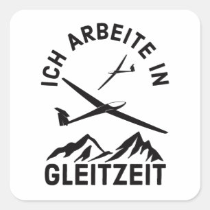 Soaring Flugzeuge Segelflieger Piloten Geschenke Vierkante Sticker