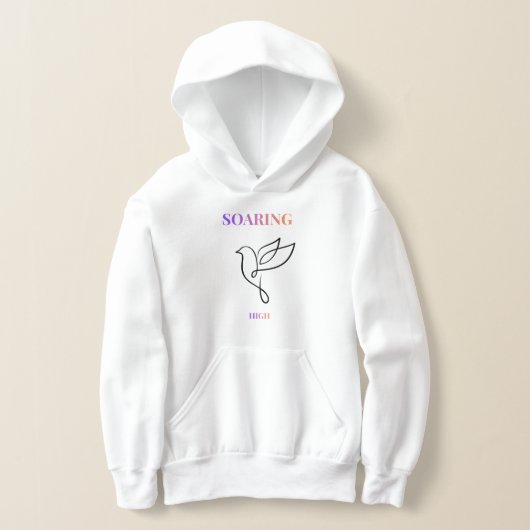 Soaring High Dove Inspirational Kids Hoodie (Poser)