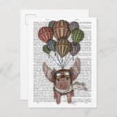 Soaring Pig Briefkaart (Voorkant / Achterkant)