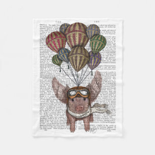 Soaring Pig Fleece Deken