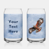 Soaring Red Kite Blikvorm Glas (Achterkant)