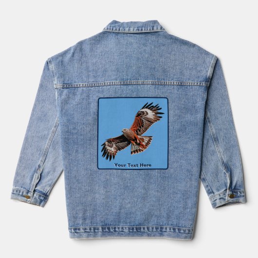 Soaring Red Kite Denim Jacket (Achterkant)