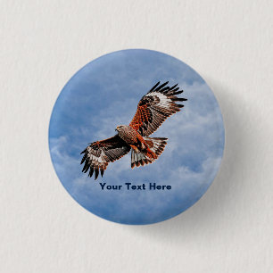 Soaring Red Kite Ronde Button 3,2 Cm