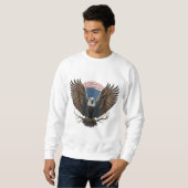 Soaring Spirit: Amerikaanse Kale Eagle 🦅 Trui (Voorkant volledig)
