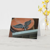 Soaring Spirit: Zilveren Eagle hanger Kaart (Gele Bloem)