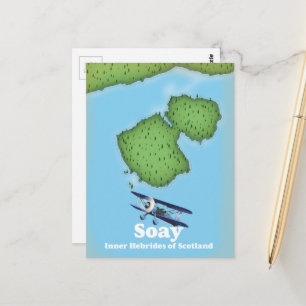 Soay Inner Hebrides of Scotland-kaart Briefkaart