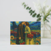 sob uma musa estrelada - under a starry muse briefkaart (Staand voorkant)