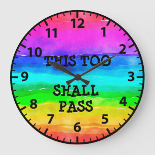 Sober 12 Step Sobriety Recovery Rainbow Clock Grote Klok