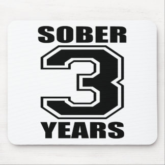 Sober 3 jaar zwart op wit muismat