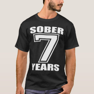 Sober 7 jaar wit op donker t-shirt