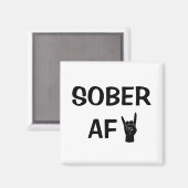 Sober AF Magnet, Addication Recovery Gift Magneet (Voorkant / Achterkant)