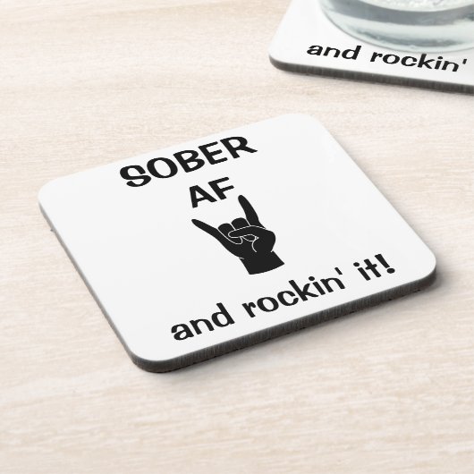 Sober AF Onderzetters set of 6, Addication Recover (Linkerzijde)