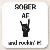 Sober AF Onderzetters set of 6, Addication Recover (Voorkant)