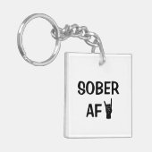 Sober AF-Sleutelhanger, Disdication Recovery Gift Sleutelhanger (Voorkant Links)