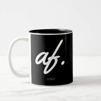Sober AF - Sober Gifts Mannen Vrouwen Tweekleurige Koffiemok