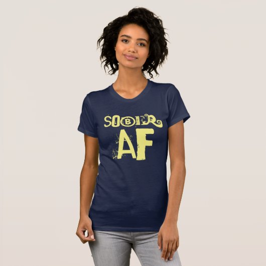 Sober AF Sobriety 101 T-shirt (Voorkant volledig)