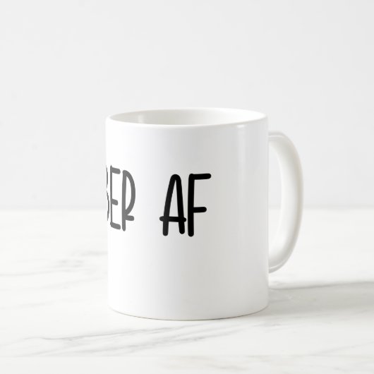 Sober AF Sobriety Drôle café Mug (Devant droit)