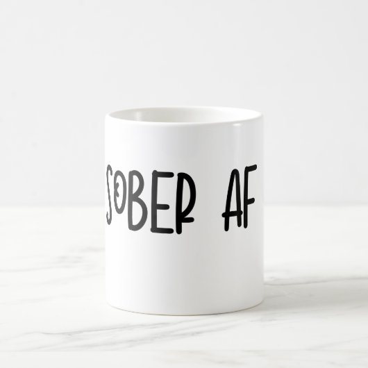 Sober AF Sobriety Drôle café Mug (Centre)