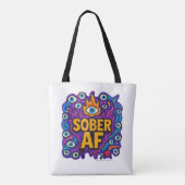 Sober AF - Tote Draagtas (Achterkant)
