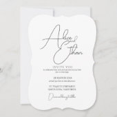 Sober and Elegant Wedding invitation (Devant)