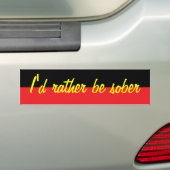 sober bumpersticker (Op auto)