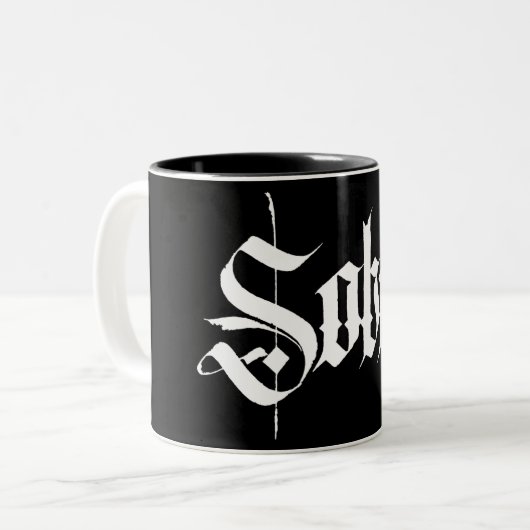 Sober Calligraphy Coffee Mok (Voorkant links)