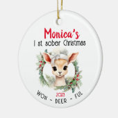 Sober Christmas Keramisch Ornament (Links)