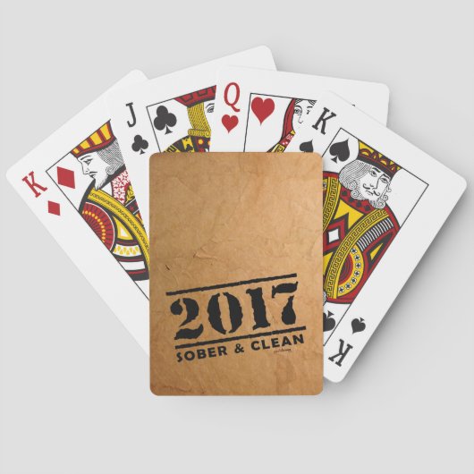 Sober & Clean 2017 (terugwinningsgeschenken/versla Pokerkaarten (Achterkant)