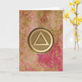 SOBER COIN Sobriety Recovery Kaart (Gele Bloem)