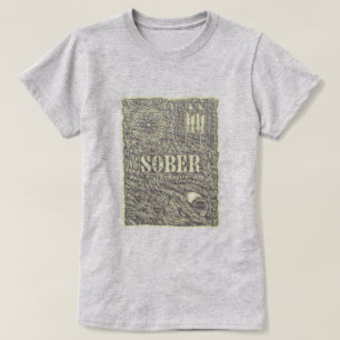 Sober Etched detailgrafisch poster T-shirt