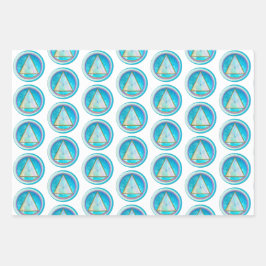 Sober herstel cirkel driehoek kristallijn inpakpapier vel