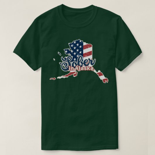 Sober in Alaska textuur TShirt (Design voorkant)