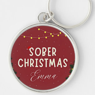 Sober kerstfeest sleutelhanger