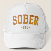 Sober Life Typografie Trucker Pet (Voorkant)