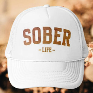 Sober Life Typografie Trucker Pet
