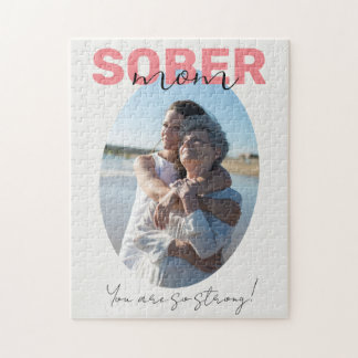 Sober Moeder Gift 1 Custom Foto Trendy Script Legpuzzel