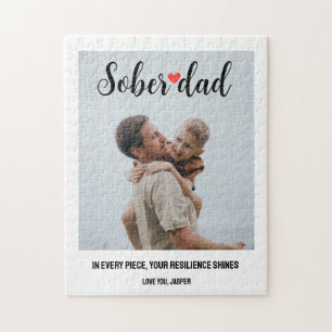Sober Ondersteuning Papa Gift Custom Foto Trendy S Legpuzzel