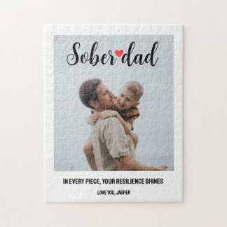 Sober Ondersteuning Papa Gift Custom Foto Trendy S Legpuzzel
