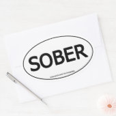 Sober ovale Sticker (Envelop)