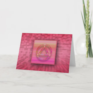 Sober Recovery Circle en 12-stappenkaart met drieh Kaart