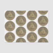 Sober Recovery Jubileum AA op munt wit Tissuepapier (Voorkant)