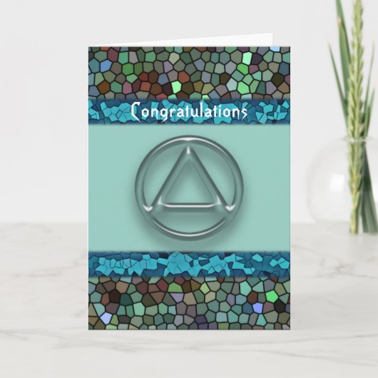 Sober Recovery Jubileum Gefeliciteerd Kaart (Voorkant)