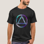 Sober Recovery Service AA-symbool Waterverf T-shirt (Voorkant)