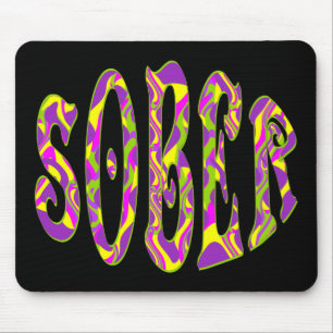 SOBER Retro 60 Art Psychedelic Muismat