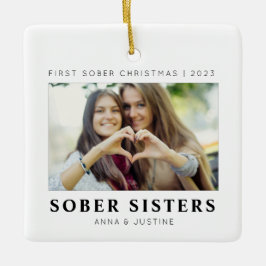 Sober Sisters Beste Vrienden Xmas Keramisch Ornament