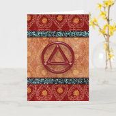 sober soberheidsherstel-Wenskaart Kaart (Gele Bloem)