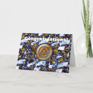 Sober Sobriety Recovery Wenskaart Kaart