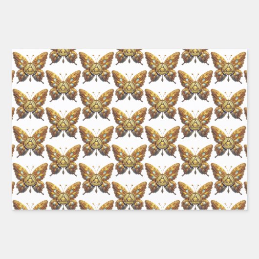 Sober symbool Butterfly Unity Service Recovery Inpakpapier Vel (Voorkant 3)